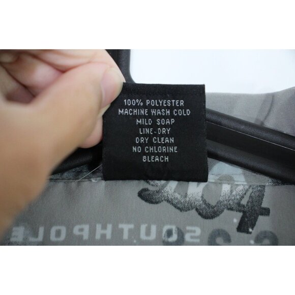 Vintage Southpole Mens Large Y2K Spell Out Loop Collar Button Up Shirt C998 - Picture 6 of 7